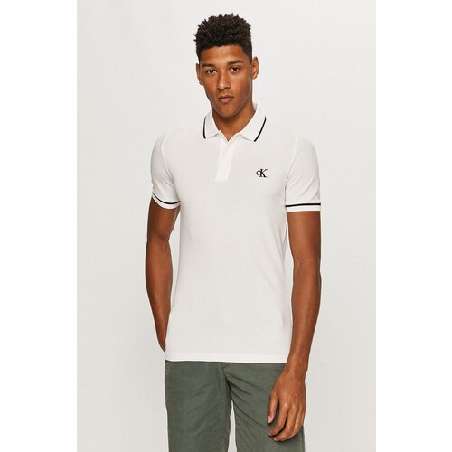 Calvin Klein Jeans Polo moški, vijolična barva Cene