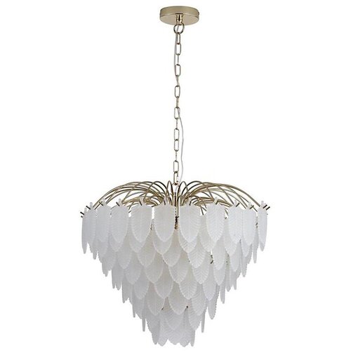 Searchlight 48970-6SB - Luster na lancu FEATHER 6xE14/60W/230V Cene