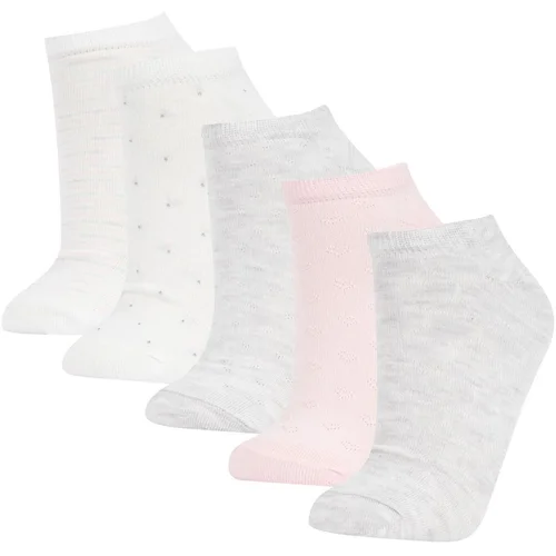 Defacto Women's 5-Piece Cotton Booties Socks