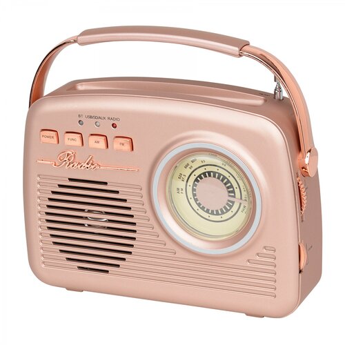 Xplore XP5409 RADIO GOLD/ROSE RETRO BOOMBOX, BOLUETOOTH Slike