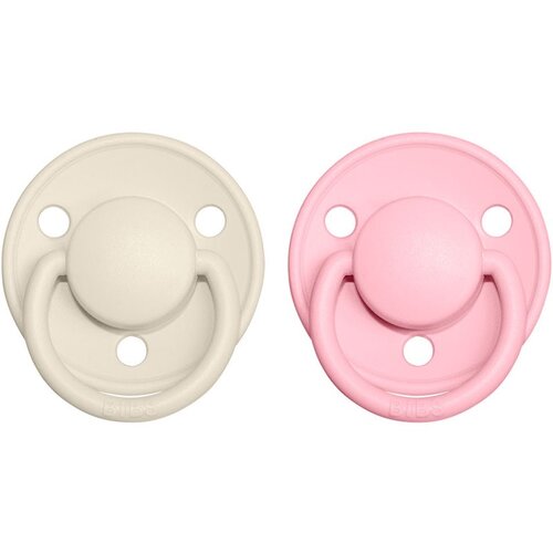 Bibs De Lux Natural Rubber Size 1: 0+ months duda Ivory / Baby Pink 2 kos Cene