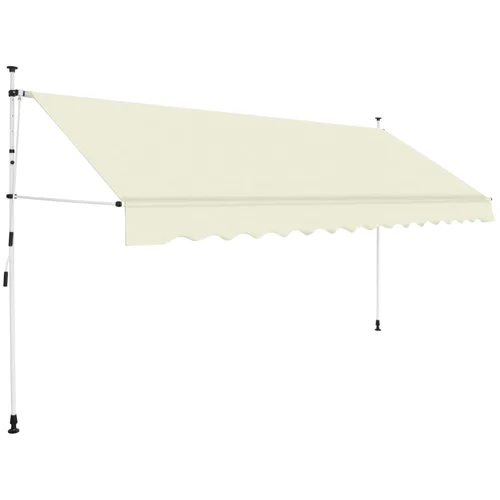 vidaXL tenda na ručno uvlačenje 350 cm krem