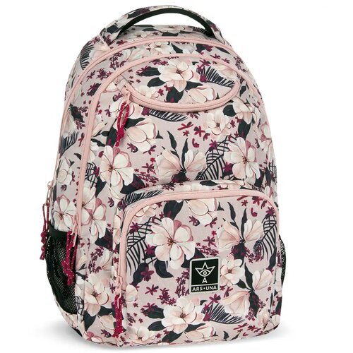 Ars Una flowery pink cvjetni AU-6 školska torba, ruksak 34x45x26cm Cene