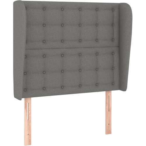  Uzglavlje s u&amp;scaron;ima tamnosivo 93x23x118/128 cm od tkanine Slike