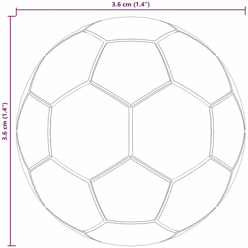  Stolni nogomet 12 pcs Bijelo 3,6 x 3,6 cm Polipropilen Slike