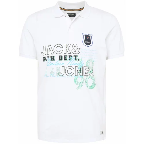 Jack & Jones Majica mornarsko plava / svijetloplava / žad / bijela