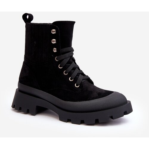 Kesi Women's Trapper Shoes Lace-up Black Gordts Cene