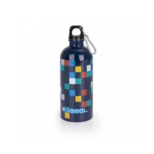 Gabol Aluminijumska boca za vodu sa zakačkom 7x21 cm 600ml Cubic Cene
