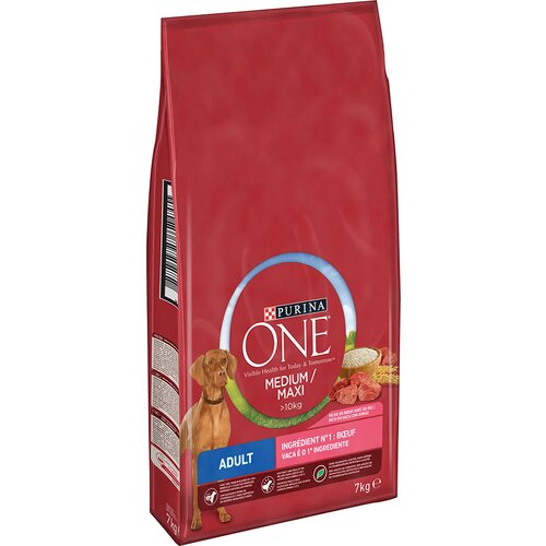 Purina One Medium/Maxi Adult govedina in riž - 7 kg Cene