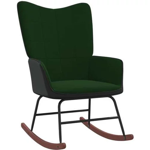  Gugalni stol temno zelen žamet in PVC