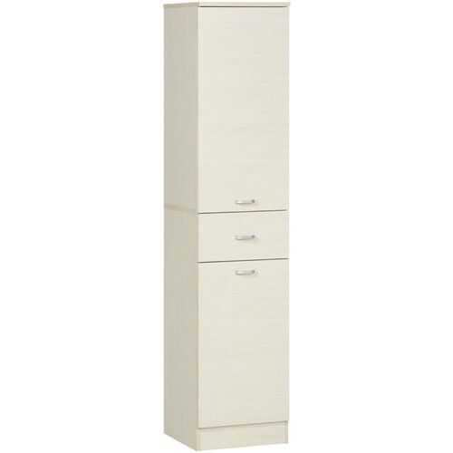 HOMCOM Lesena kopalni&amp;scaron;ka omarica z 2 omarama, osrednjim predalom in nastavljivimi policami, 34x34x150cm, lesena, (20745550) Slike