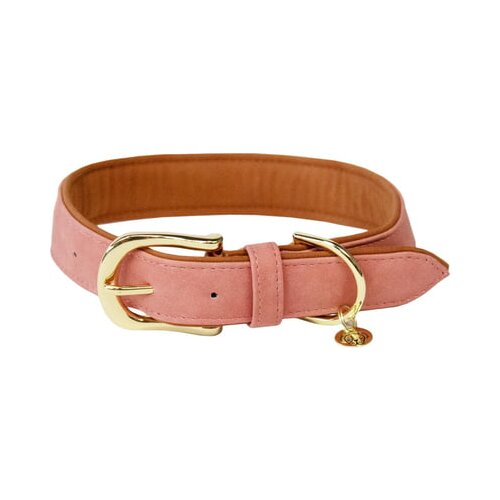 Kentucky Dogwear Pasja ovratnica iz veganskega usnja, breskev/rjava - XL (71 cm) Cene