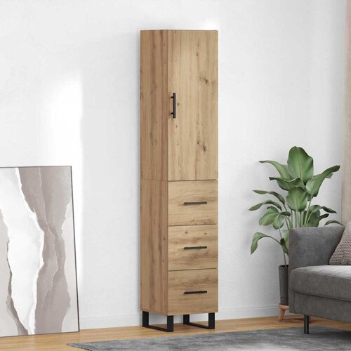 vidaXL Highboard Umjetnički hrast 34,5 x 34 x 180 cm Konstruirano drvo Cijene