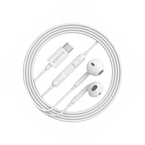 Oem Mayaxess, Žične USB-C slu&scaron;alke za Galaxy A34 z vgrajenim mikrofonom, Bela, (5000299370) Cene