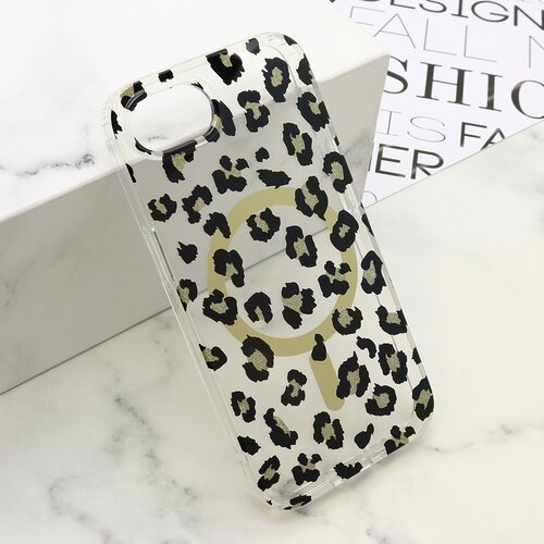  Maska za iPhone 16E (6.1) LEOPARD MagSafe crna Slike