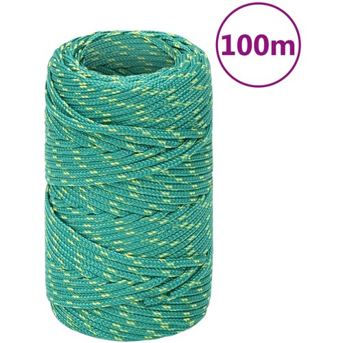 VidaXL Vrv za čoln zelena 2 mm 100 m polipropilen Slike