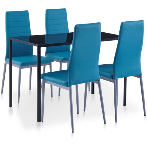 vidaXL petodijelni blagovaonski set plavi Cijene