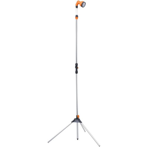 vidaXL Vrtni tuš s trinožnim stojalom 221 cm aluminij Cene