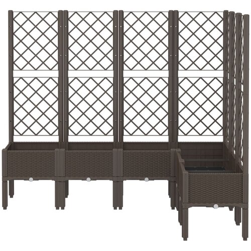  Vrtna sadilica s re&amp;scaron;etkom smeđa 160 x 120 x 142 cm PP Slike