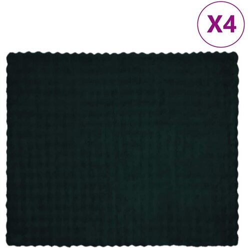 vidaXL Dežnik iz umetnega zajčjega krzna 4 pcs Temno zelena Cene