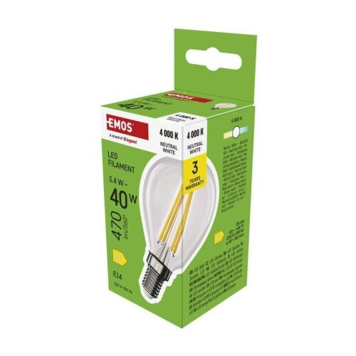 Emos zf1d23 sijalice Led sijalica filament mini globe 3,4w(40w) 470lm e14 nw ( 3447 ) Cene