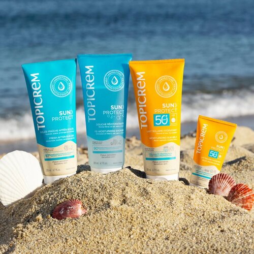 Topicrem Sun Protect Moisturizing Sun Milk hidratantno mlijeko za sunčanje SPF 50+ 50 ml Slike