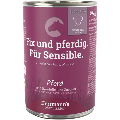 Herrmanns Varčno pakiranje Herrmann's Selection Sensitive 24 x 400 g - Konj z bio sladkim krompirjem in bio bučkami Cene