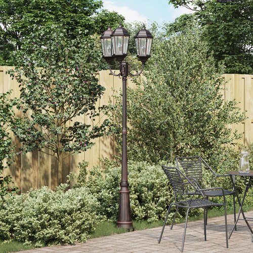 VidaXL Staljak za svjetlo u vrtu Brončana Metal 61 x 53 x 235 cm Slike