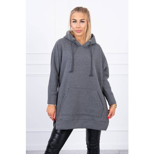 Kesi Insulated sweatshirt with graphite side slits Slike