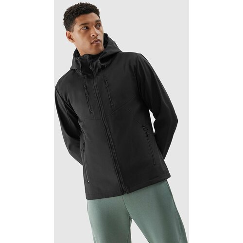 4f Men's windproof jacket softshell membrane 8000 - black Cene