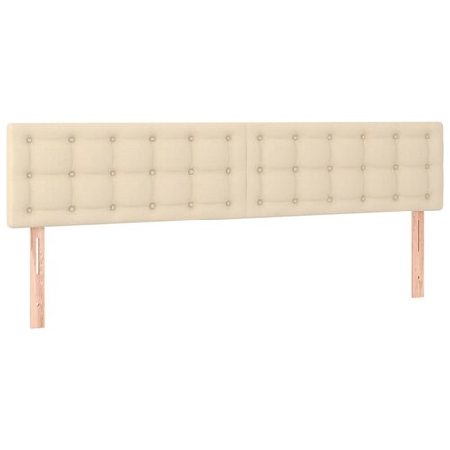 Maison Chic Posteljno vzglavje - Vzglavna omarica 2 kosa krem 100x5x78/88 cm blago, (22077068) Cene