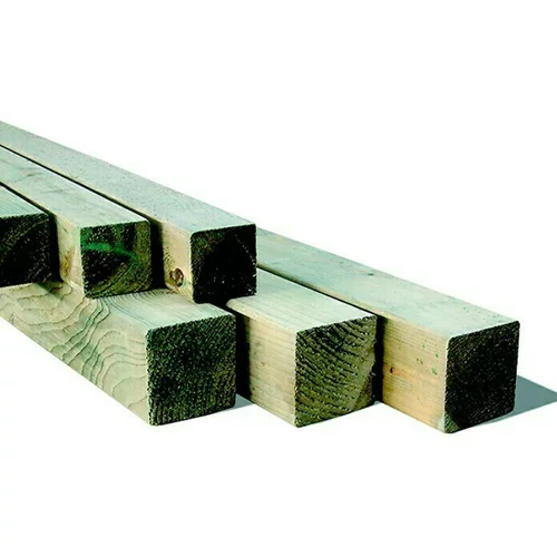 x drveni stup (90 90 2.700 mm, Bor, Impregnirano pod kotlovskim tlakom)