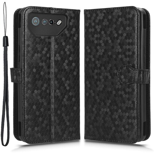 INORCO Za telefon Asus ROG Phone 7 5G mobilni telefon denarnica torbica PU usnjeno stojalo s pikčastim vzorcem natisnjen ovitek za telefon, (22033143) Slike