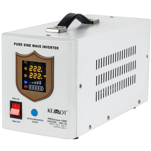 Kemot PROsinus-1000 emergency power supply unit &amp;ndash; a pure sine wave inverter with a 12V charging function, 230V, 1000VA /700W Slike
