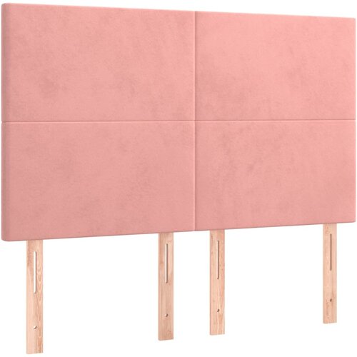 Maison Chic Posteljno vzglavje - Vzglavna omarica 4 kosa roza 72x5x78/88 cm žamet, (22077886) Cene