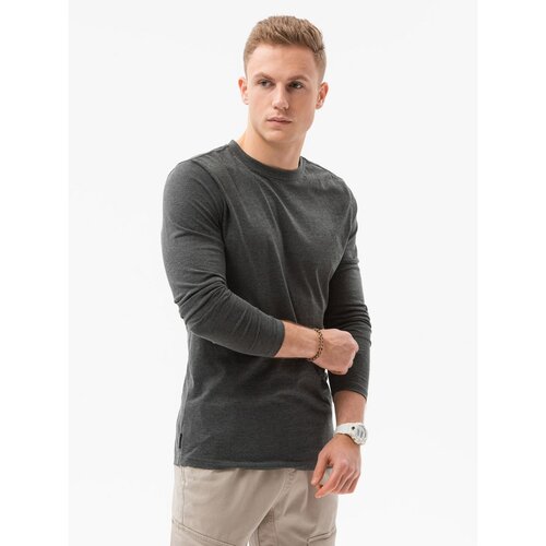 Ombre muška majica sa dugim rukavima tamno siva L138 Cene