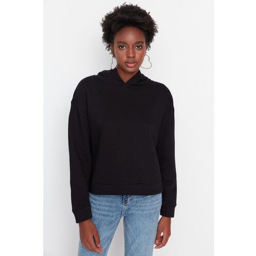 Trendyol Black Basic Knitted Sweatshirt Slike