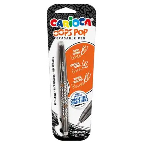 Carioca OOPS POP Izbrisiva crna kemijska olovka - Cijene