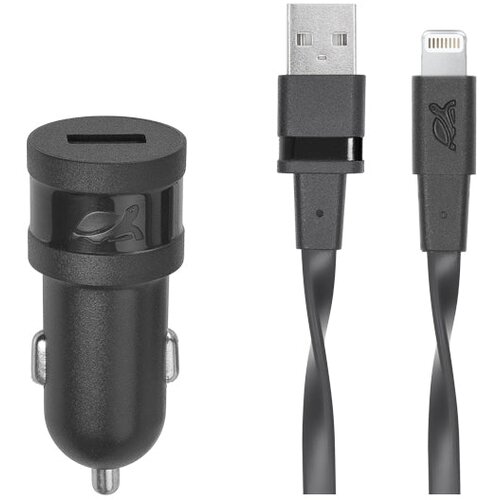  Auto punjač RivaPower VA4215 BD2 Black 1A / 1xUSB + kabel MFi Lightning 1.2m Slike