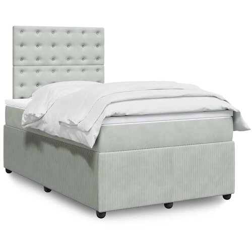 Box spring krevet s madracem svjetlosivi 120x200 cm bar&scaron;unasti Cijene