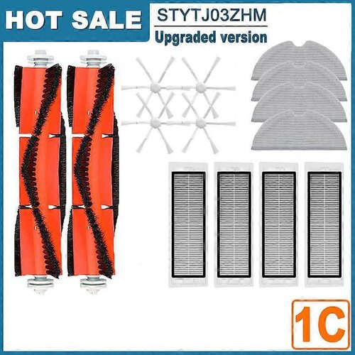 INORCO Glavna stranska krtaa HEPA Filter Mop Cloth za Xiaomi Mijia1C 2C 1TSTYTJ02Z Dream F9 robotski sesalnik Glavna stranska krtaa HEPA filter, (21984124) Slike