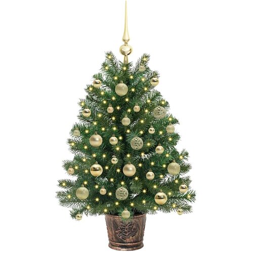  Umjetno božićno drvce s 150 LED svjetlima Zelena 95 cm PE i PVC Slike
