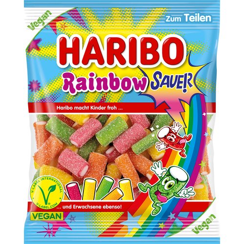 Haribo Rainbow kisli veganski - 160 g Slike