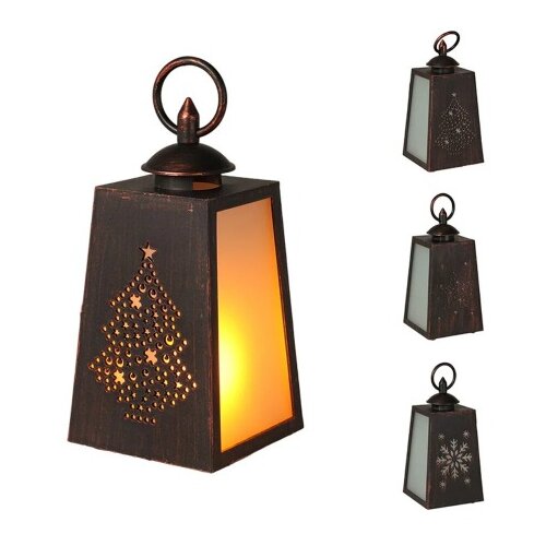  Novogodišnja LED lanterna sa plamenom 10x19cm Cene
