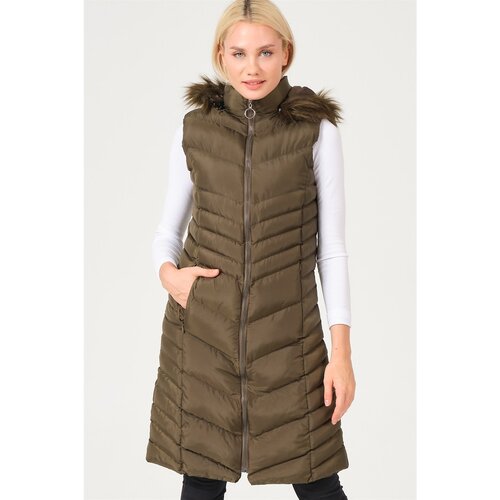 Dewberry Z6725 LADIES VEST-OUTDOOR KHAKI Slike