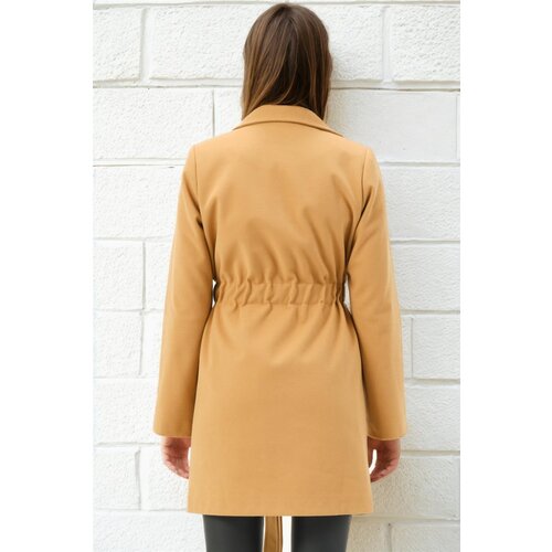 Dewberry Z6778 WOMEN'S COAT-DARK CAMEL Cene