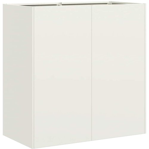 Maison Chic Cvetlični Lonec - Cvetlično korito Bela 80x40x80 cm Hladno valjano jeklo, (21790570) Slike