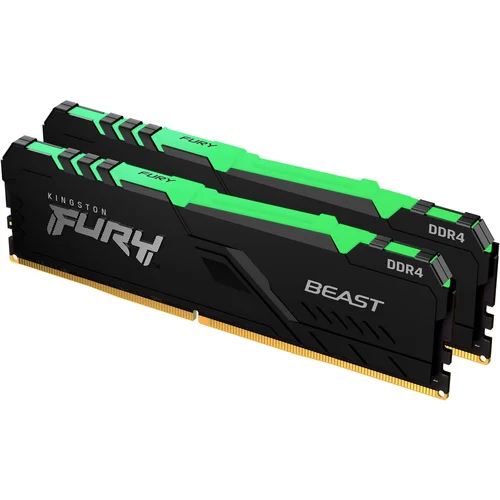 Kingston Fury Beast RGB DDR4 komplet 16 GB (2 x 8 GB) - 3000 MHz - C15 pomnilnik za računalnik, (20528014)