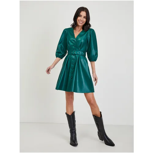 Orsay Green Women's Leatherette Dress - Women's