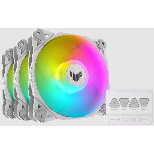 Asus TUF GAMING TF120 ARGB WHITE EDITION 3IN1 Air cooler 12 cm 3 pc(s) Slike